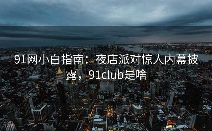 91网小白指南：夜店派对惊人内幕披露，91club是啥