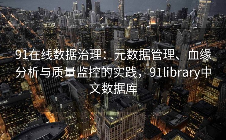 91在线数据治理：元数据管理、血缘分析与质量监控的实践，91library中文数据库