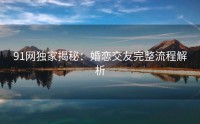 91网独家揭秘：婚恋交友完整流程解析