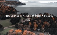 91网全面曝光：网红直播惊人内幕披露