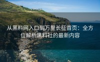 从黑料网入口到万里长征首页：全方位解析黑料社的最新内容