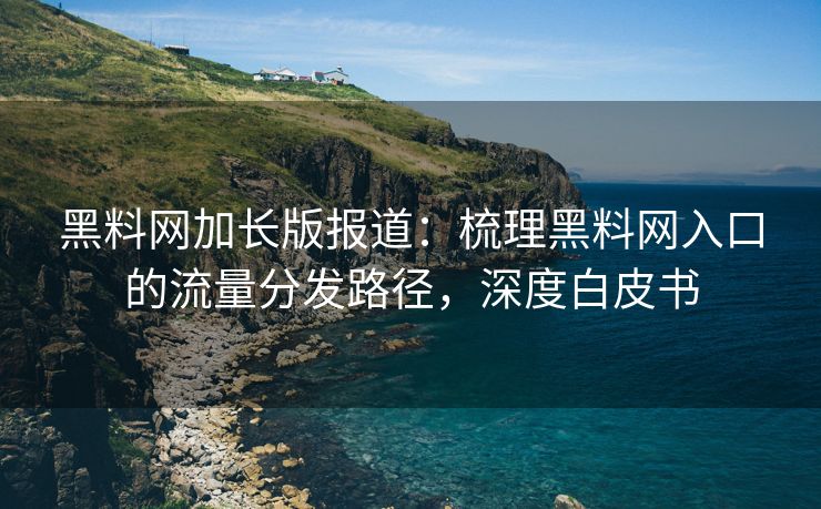 黑料网加长版报道：梳理黑料网入口的流量分发路径，深度白皮书