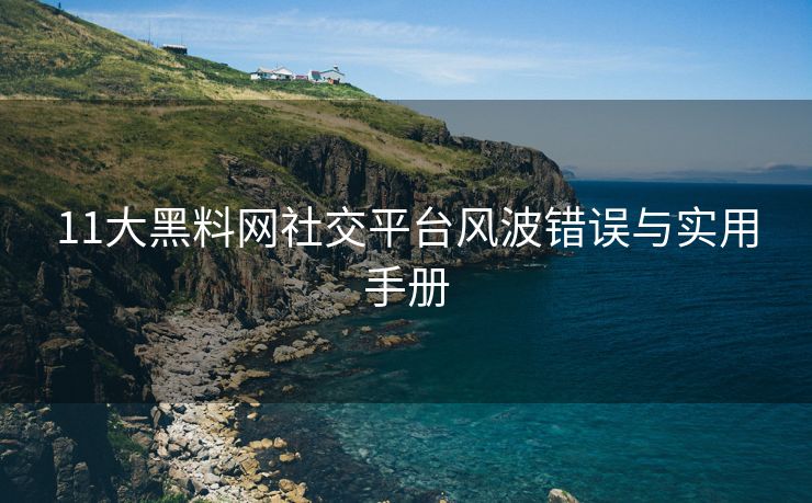 11大黑料网社交平台风波错误与实用手册